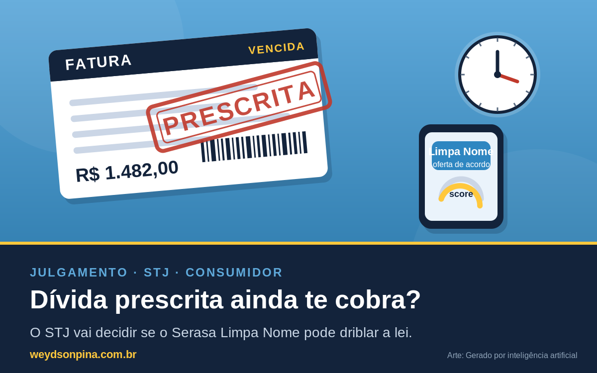 Sua dívida prescreveu e mesmo assim continuam te cobrando: o STJ vai decidir se o Serasa Limpa Nome pode driblar a lei
